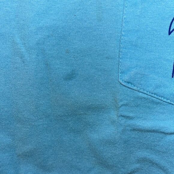 Guy Harvey Sailfish Fishing Turquoise blue pocket T shirt L me a - Picture 5 of 5